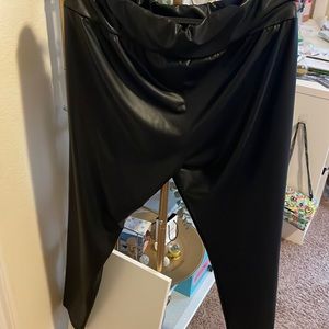 Black leather pants